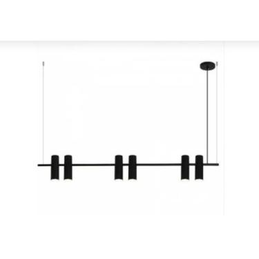 Imagem de Pendente Moderno Slim Tubular Linear p/6 Mini Dicroicas 1,00m - Foccus