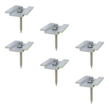 Imagem de Conector Grampo Mid Clamp P/ Painel Solar - 6 Peças - SunProp