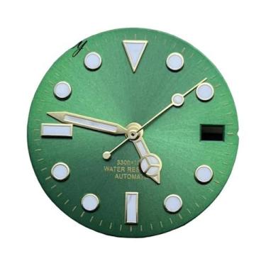 Imagem de Mostrador De Relógio Luminoso Sunburst 28.5mm Com Ponteiros Para Movim