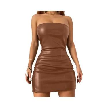 Imagem de Vestido Mini Tubo De material sintético Para Mulheres, Bodycon Sexy, M