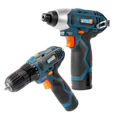 Imagem de Kit Parafusadeira/Furadeira 3/8 Bateria 12V Parafusadeira 1/4 Pol. 12V