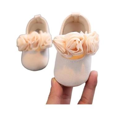 Imagem de Sapatos De Princesa Brancos Com Renda Para Bebês Meninas, Sola Macia A