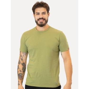 Imagem de Camiseta Levis Masculina Slim Tag Lisa Verde Médio-Masculino