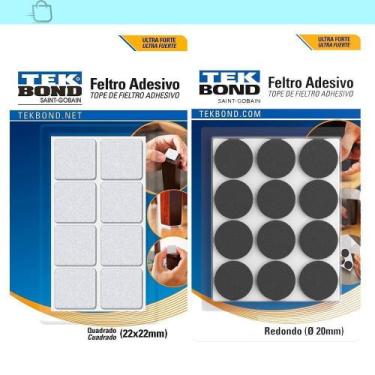 Imagem de Feltro Quad.22Mm Branco C32 E Red.20Mm Preto C12 Cartela C44 Preta/Bra