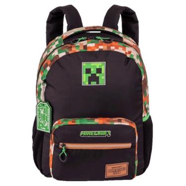 Imagem de Mochila Escolar Infantil Sestini 066427-01 Minecraft Outdoors Adventur