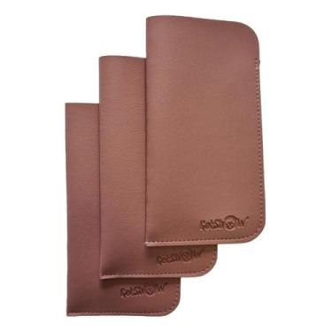 Imagem de Kit 3 Porta Óculos Capa Case Estojo material sintético Capinha Celular