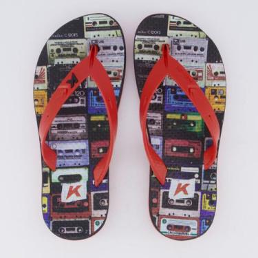 Imagem de Chinelo Kenner Summer Mix Tape Feminino Vermelho, 39