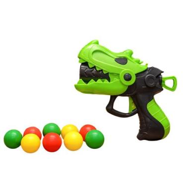 Imagem de Brinquedo Pistola Dinossauro Atira Bolinhas Domni