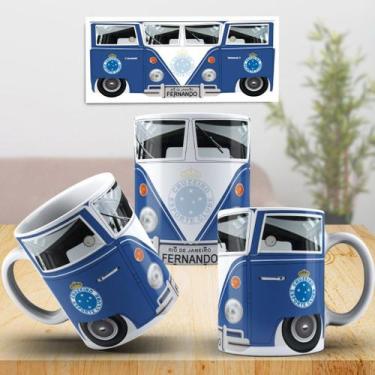Imagem de Caneca Personalizada com nome Kombi time CRUZEIRO - 325ml - ABRAKADABR