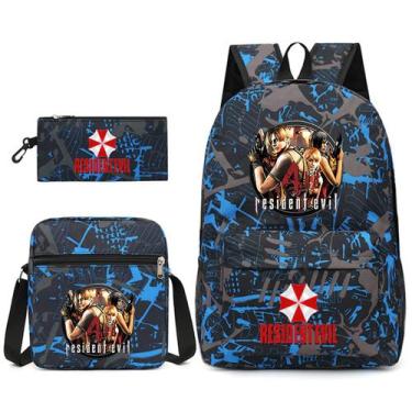 Imagem de Conjunto de mochilas Resident Evil Cartoon Kids Nylon, 3 unidades - Yi