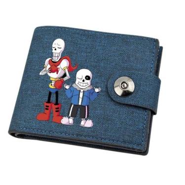 Imagem de Carteira Undertales Anime Characters Slim BiFold Canvas - Yiweisai