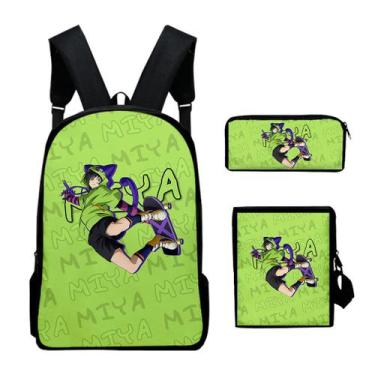 Imagem de Conjunto de mochilas SK8 Anime School para crianças e crianças - Yiwei
