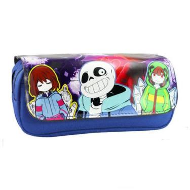 Imagem de Bolsa de lápis Undertales Sans de poliéster de grande capacidade à pro