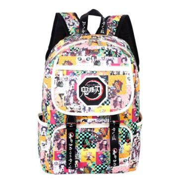 Imagem de Mochila escolar Demons Slayers Anime Schoolbag para crianças - yiweisa