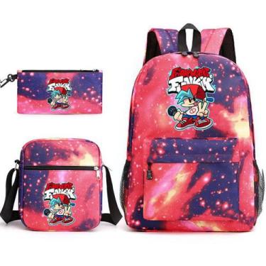 Imagem de Conjunto de mochilas Black Fridays Nights Satchel Anime para crianças 
