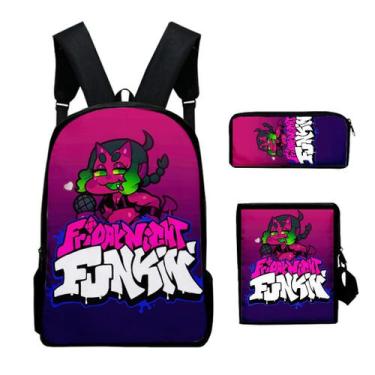 Imagem de Conjunto de mochilas Fridays Nights School, 3 peças para crianças Oxfo