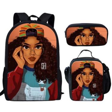 Imagem de Conjunto de mochilas Lafro Lady Anime School African Girl - yiweisai