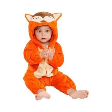 Imagem de Macacão de Flanela para Bebê MICHLEY Carnaval, Fantasia de Capivara co