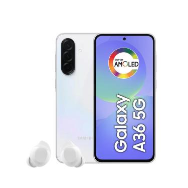 Imagem de Smartphone Samsung Galaxy A36 5G Tela 6.7" 256GB Câmera Tripla 50MP Branco + Galaxy Buds Core Bluetooth Branco