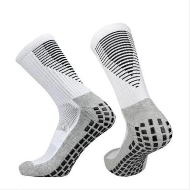 Imagem de Meia Esportiva Gold Sports Futebol Titan Anti - Derrapante Adulto, Bra