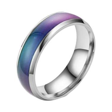 Imagem de Anéis De Aço Inoxidável Que Mudam De Cor (5 Cores) Para Mulheres, Home