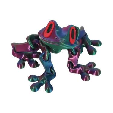 Imagem de Ímã De Geladeira Sapo Magnético 3D Luminoso Com Sucção, Enfeite Fofo E