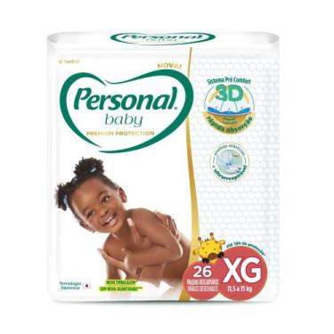 Imagem de Fralda Descartável Personal Baby Premium Protection 3D Mega XG 26 Unid