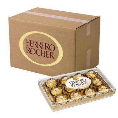 Imagem de Chocolate Bombom Ferrero Rocher 9 Caixas de 12 Unidades