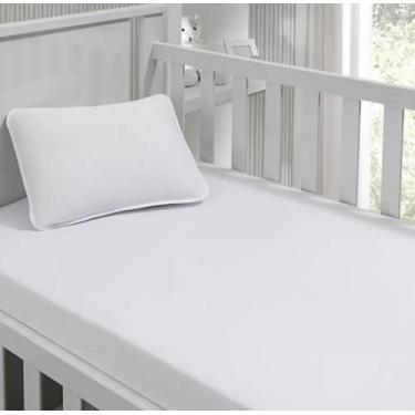 Imagem de Jogo de Lençol para Minicama 2 Peças Kinder Malha Tecebem, Branco