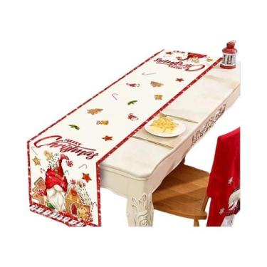 Imagem de Caminho De Mesa Xadrez Buffalo Para O Natal, Decoração De Mesa De Nata