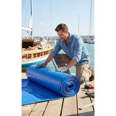 Imagem de Lona Azul 8x4M Impermeável: Piscina, Camping, Proteção - Congratulatio