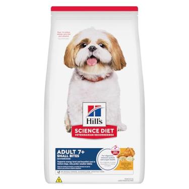 Imagem de Ração Hill's Science Diet Adultos 7+ Pedaços Pequenos para Cães Idosos sabor frango - 6.8kg