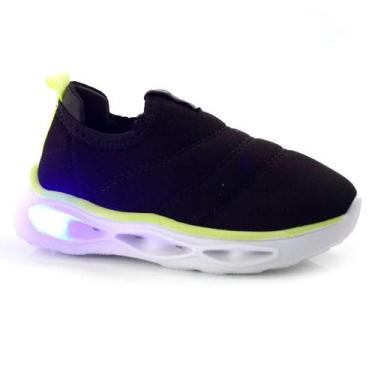 Imagem de Tênis Infantil com Led Molekinho 2620.103.14913, 24, Preto