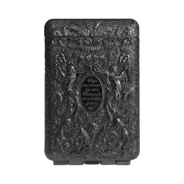 Imagem de Estojo De Metal Esculpido À Mão Para 14 Cigarros, Porta-Cigarros Portá