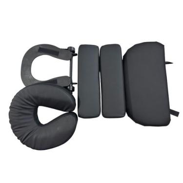 Imagem de Kit para cama / maca de massagem contendo cinco acessorios preto - zen