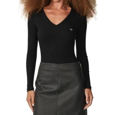 Imagem de Blusa Colcci Canelada Gola V Manga Longa-Feminino