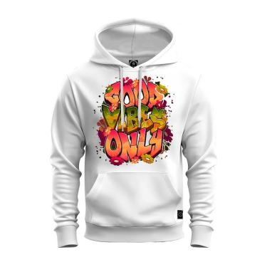 Imagem de Moletom Canguru Blusa De Frio Confortável Estampado Good Viber Only-Unissex