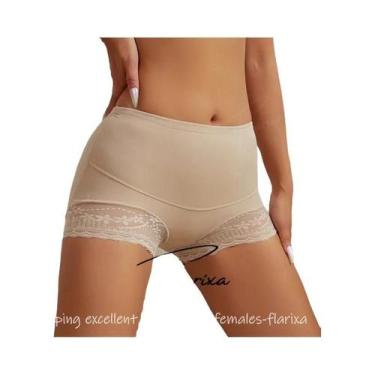 Imagem de Calcinha Modeladora De Cintura Alta Com Renda, Shorts Levanta Bumbum E