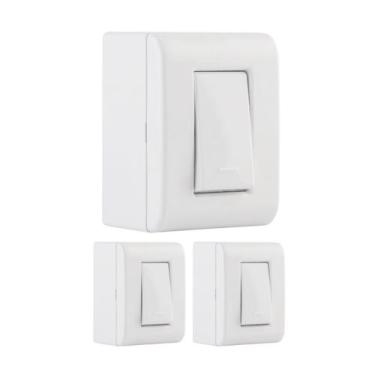 Imagem de Kit 3 Caixa De Sobrepor Com 1 Interruptor Simples 10A Tramontina