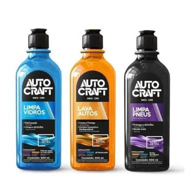 Imagem de Kit lavagem automotiva lava auto limpa pneu vidro autocraft - MARCA, S