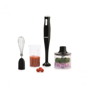 Imagem de Mixer 3 em 1 Arno Turbomix Pro MX31 400W 2 Velocidades Preto 110V com Copo Medidor e Processador