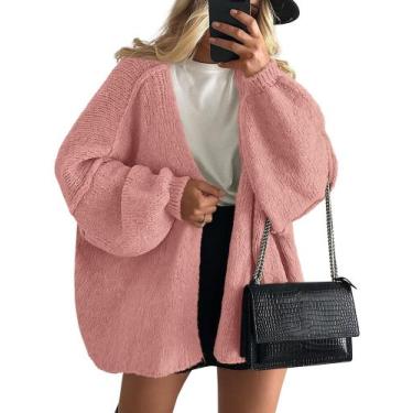 Imagem de Suéter PRETTYGARDEN oversize con mangas globo color rosa claro talla L