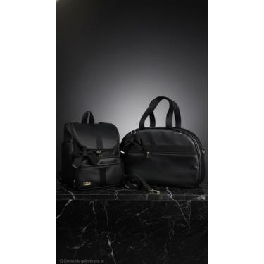 Imagem de KR RK Bolsas Personalizado Kit Maternidade Mala e Mochila., Preto