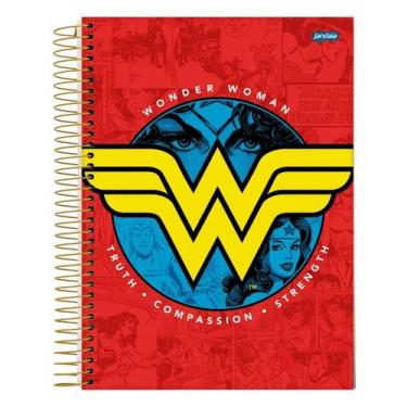 Imagem de Caderno Universitário 80 Folhas Mulher Maravilha Capa Dura - jandaia