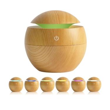 Imagem de Aromatizador Ultrassônico Bola Madeira Clara 130ML com Tecnologia Ultrassônica Silencio...