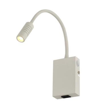 Imagem de Arandela LED Lettura para Dormitório 3W 2700K com USB Integrado Branco Avant