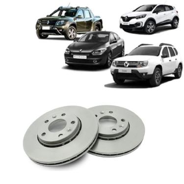 Imagem de Disco de Freio Dianteiro Ventilado D705C para Renault Captur Duster Fluence Oroch Desem...