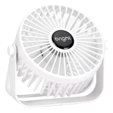 Imagem de Mini ventilador de mesa 5v portatil usb branco vn007 bright, BRANCO
