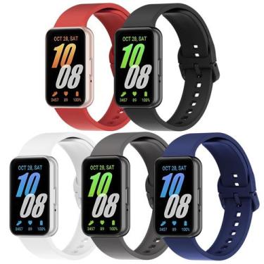 Imagem de Pacote de 5 pulseiras de silicone compatível com Samsung Galaxy Fit 3 