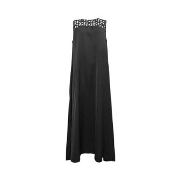 Imagem de Vestido De Noite Vintage Preto Elegante Sem Mangas Para Mulheres, Vest